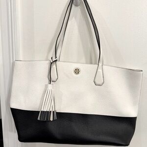 Elegant Black and White Tote Bag
